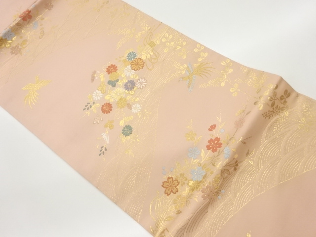 JAPANESE NAGOYA OBI / WOVEN SAKURA
